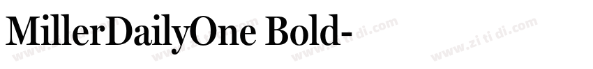 MillerDailyOne Bold字体转换